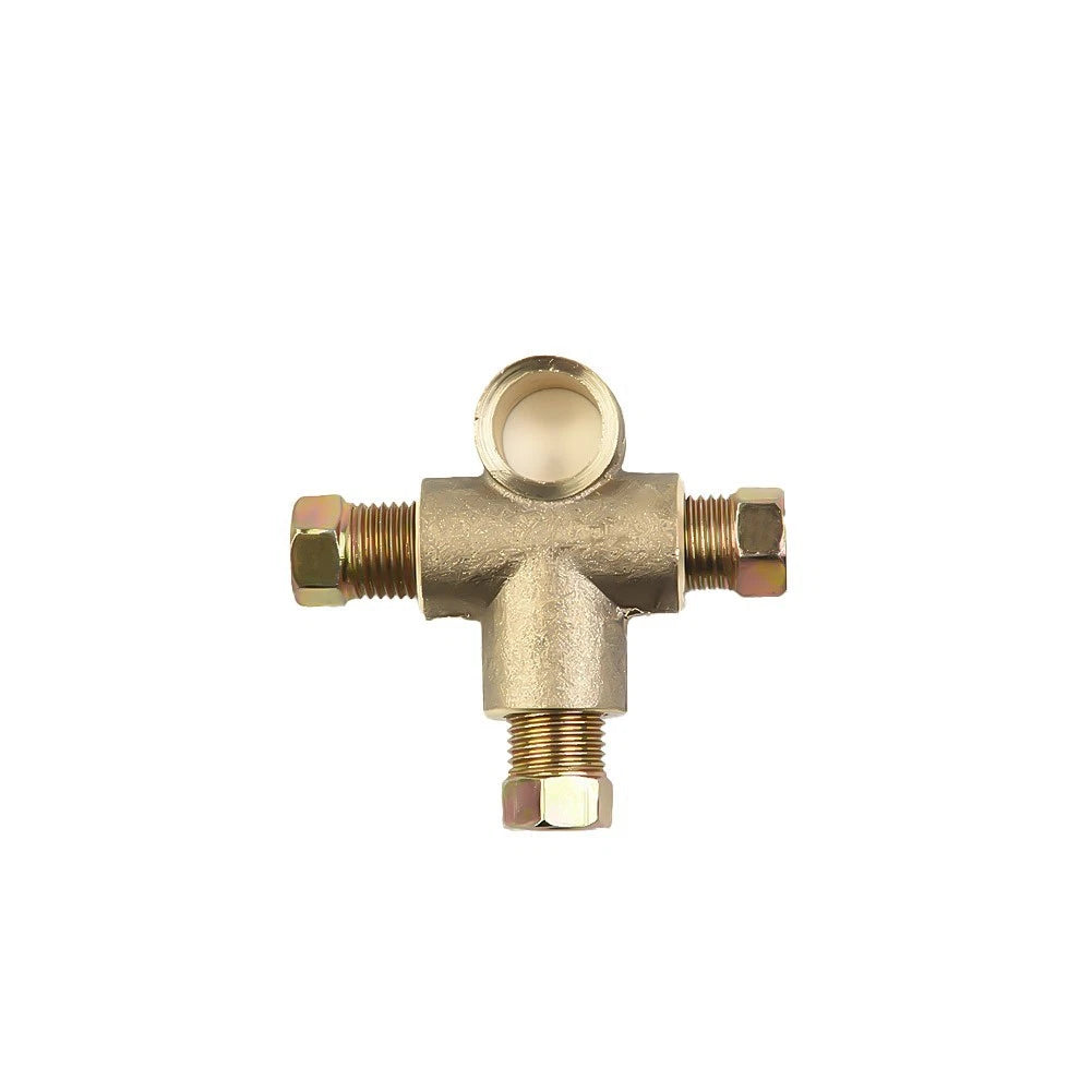 3-Way Brake T-Piece Tee for Metric M10 3/16 Pipe (Short Union)
