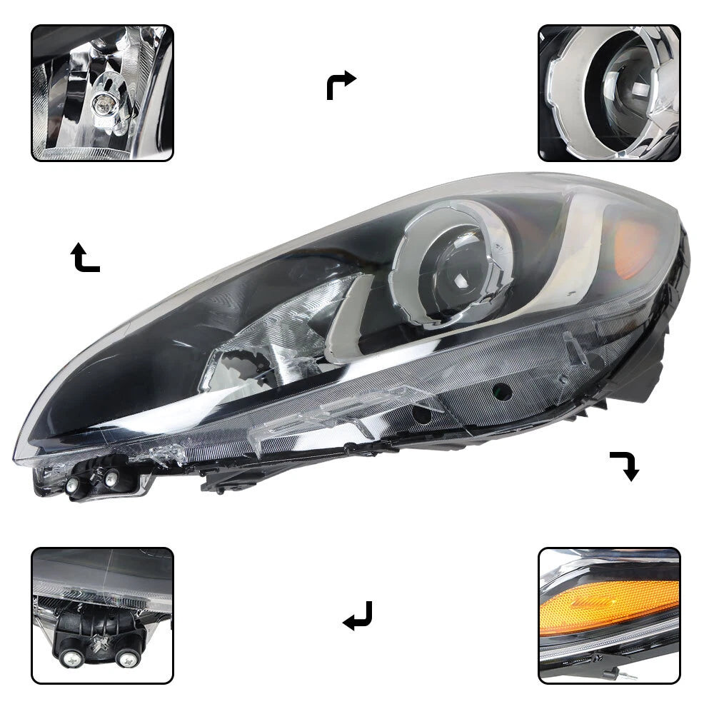 Headlight Assembly for Chevrolet Spark (2019–2021) Halogen Chrome Driver LH