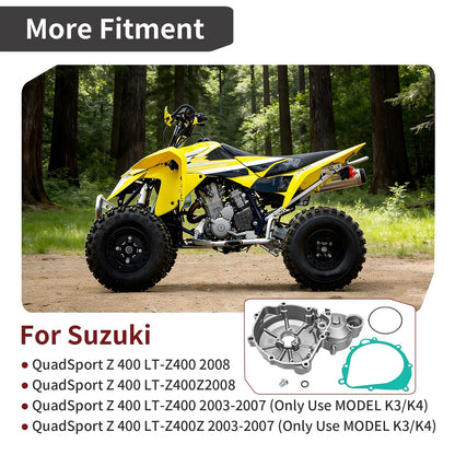 Stator Cover & Gasket for Suzuki QuadSport Z 400 (2003–2008)