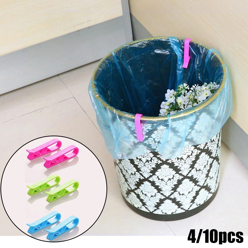 Set of 4 Garbage Bag Clips for Kitchen Trash Bin