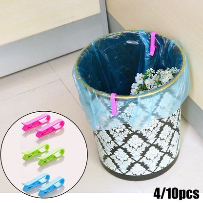 Set of 4 Garbage Bag Clips for Kitchen Trash Bin