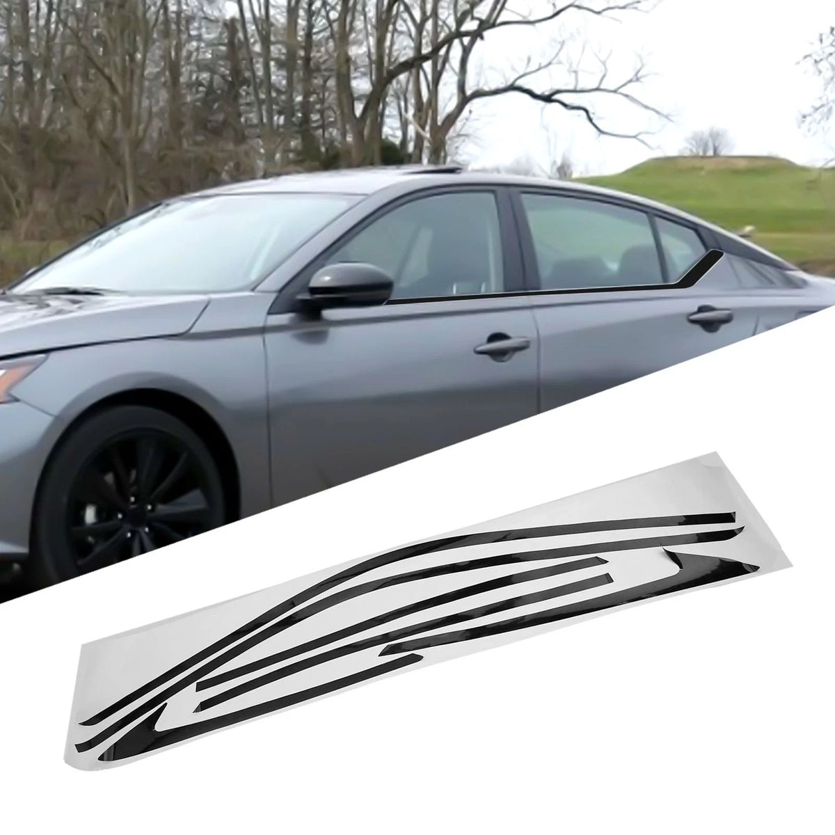 Blackout Side Window Trim Cover for Civic Sedan (2022–2023)