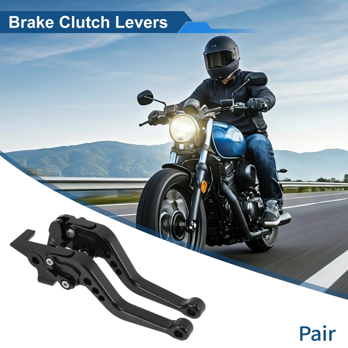 Short Brake Clutch Levers for Yamaha MT-10/FZ-10 (2017–2021) 1 Pair Black