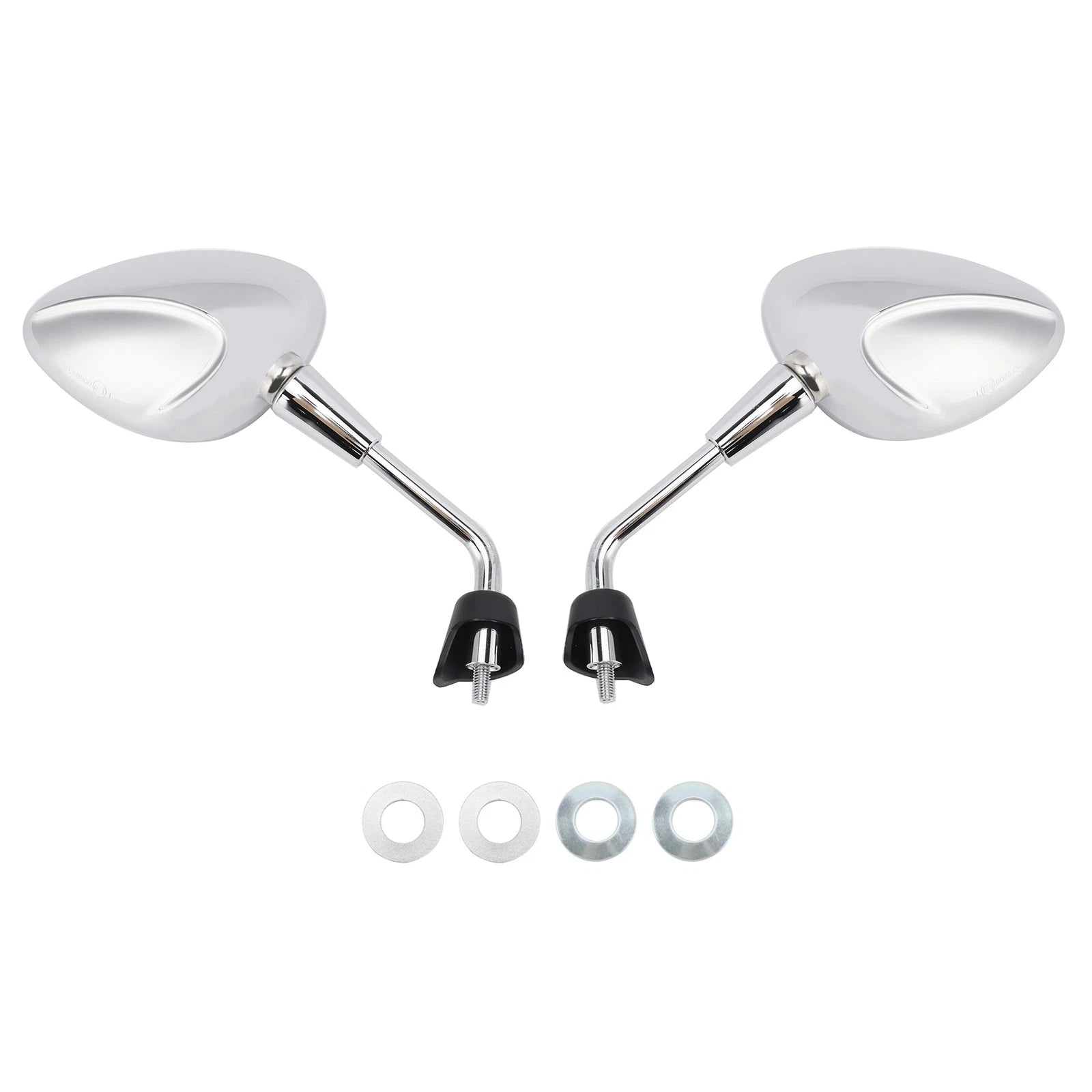 Pair Shorty Mirrors Chrome for Vespa Sprint 50-150, Primavera 50-125, GTS 125-300