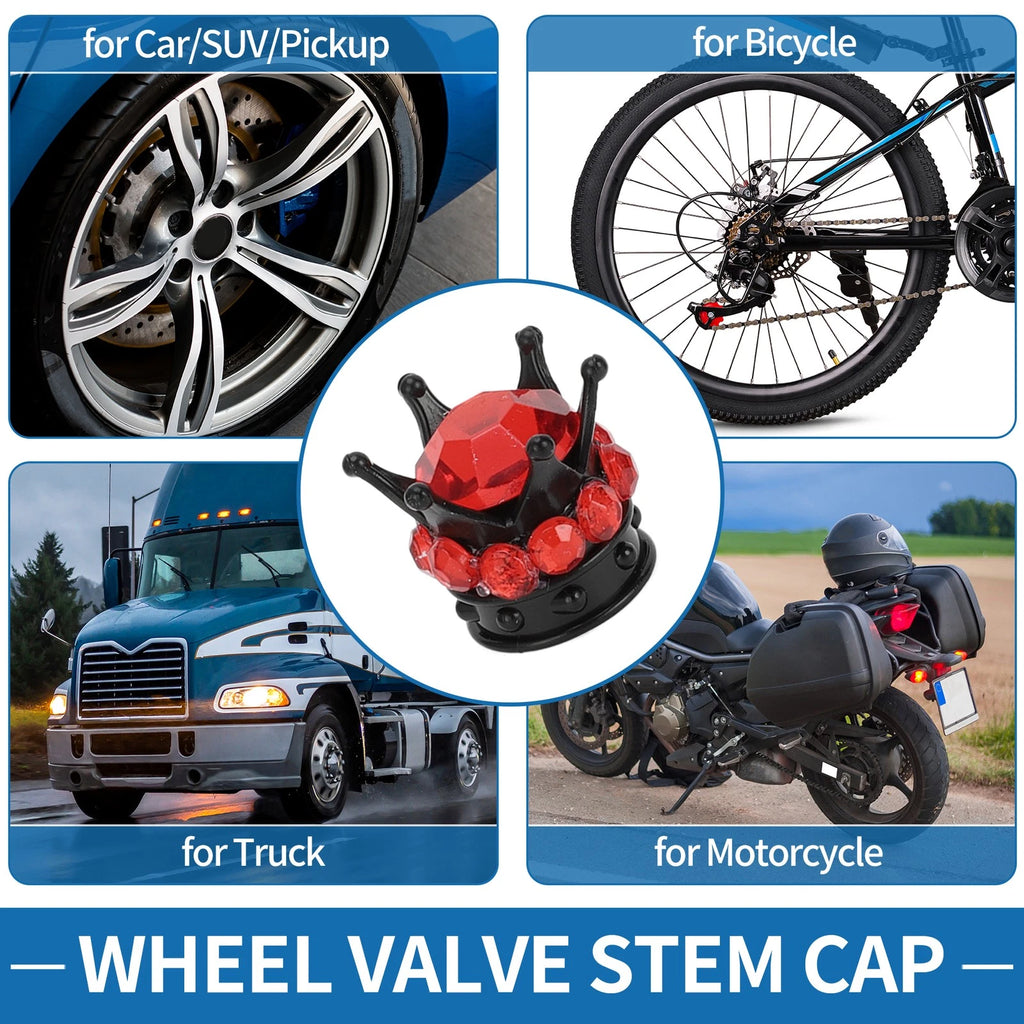 Tire Valve Stem Caps Replacement for Car SUV Bike RV 4 Pack (Universal)