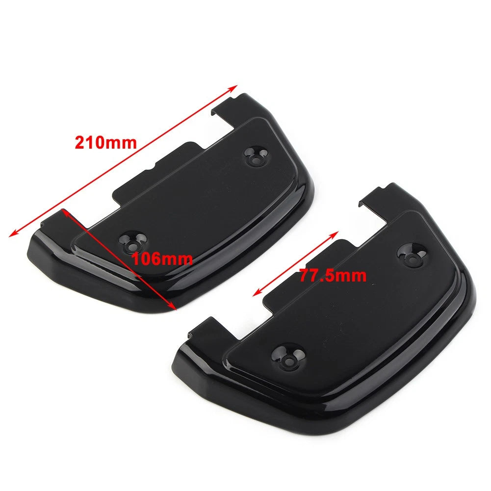 Pair Chrome Passenger Footboard Floorboard Covers For Harley Touring Road Glide