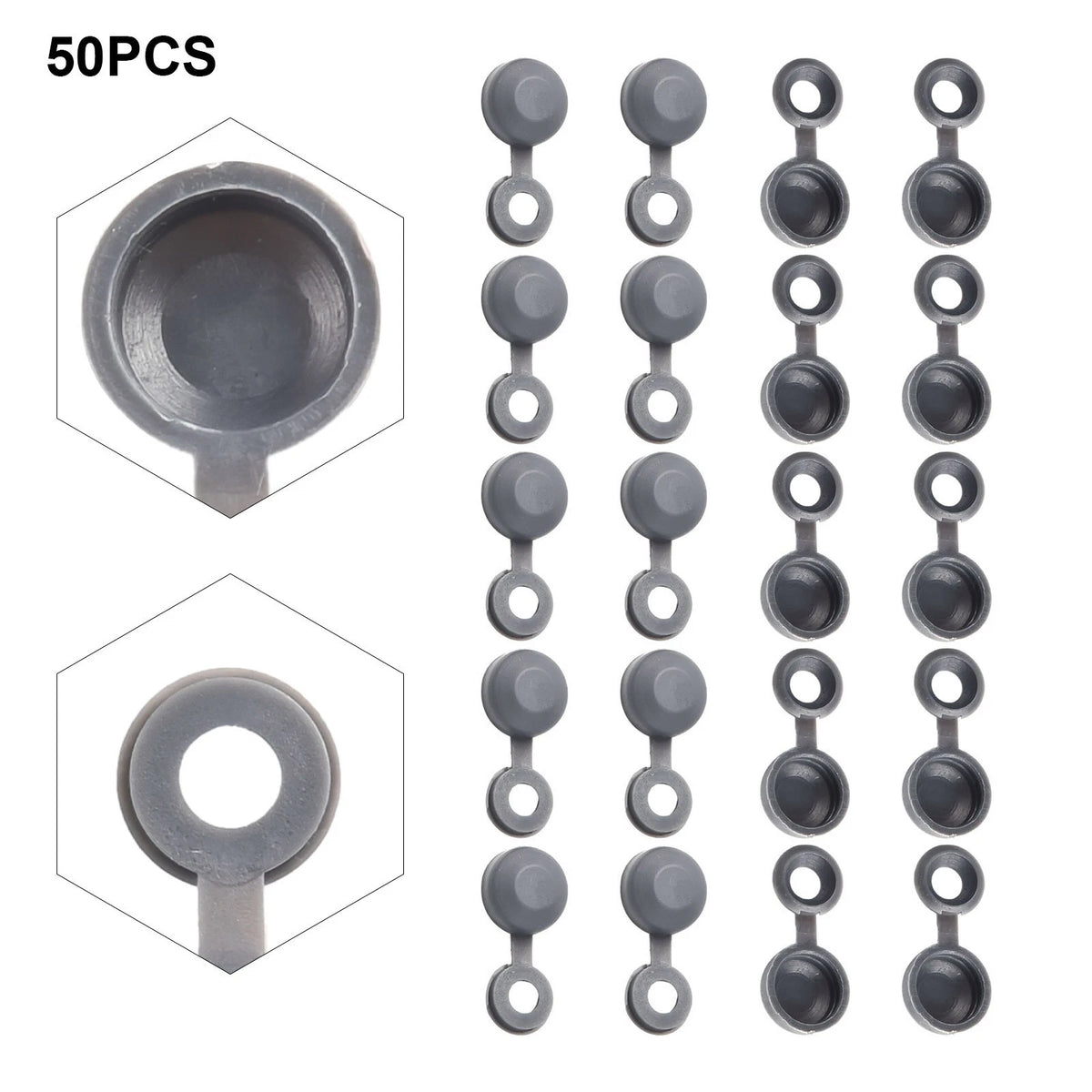 Hinged Screw Cover Clips for Automotive Applications