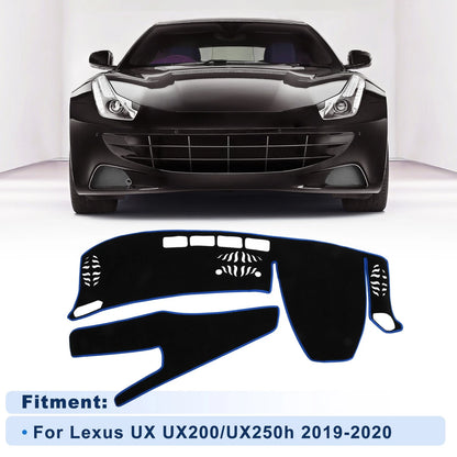 Dash Cover for Lexus UX UX200/UX250h 2019-2020 Polyester Black Blue Edge