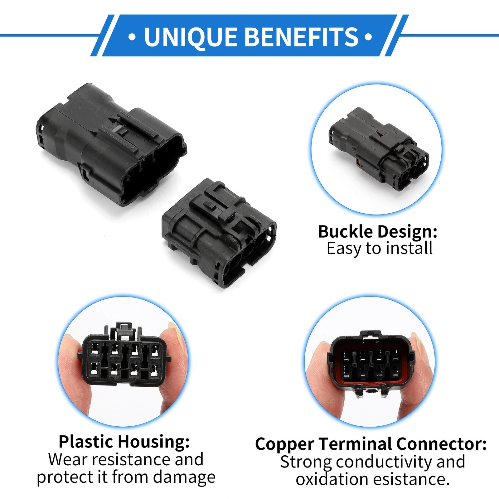 8 Pin Oil Pump Connector Plug Wire Terminal for Hyundai (OEM Replacement) (2000–2020)