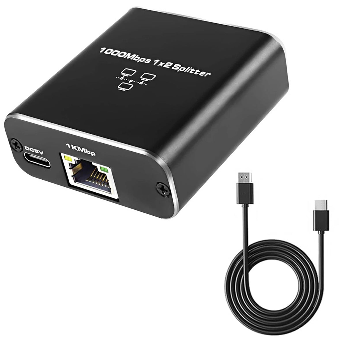 1 PC RJ45 Ethernet Network Splitter for (1000Mbps)