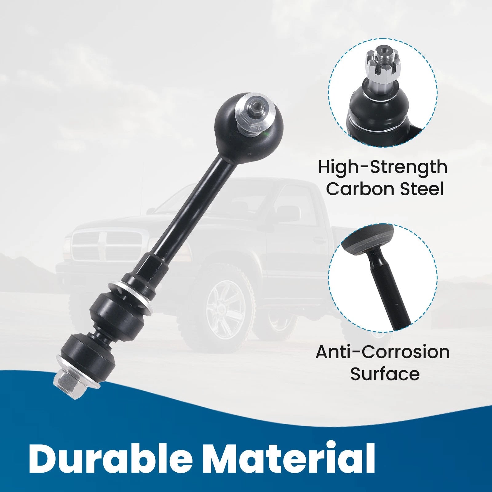 10pc Front Lower Ball Joints Tie Rod Ends Sway Bars Kit for Durango Dakota (2000–2004)