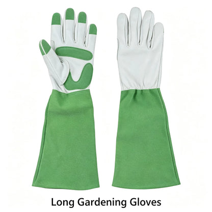 Long Cuff Cowhide Gloves for Gardening and Industrial Use