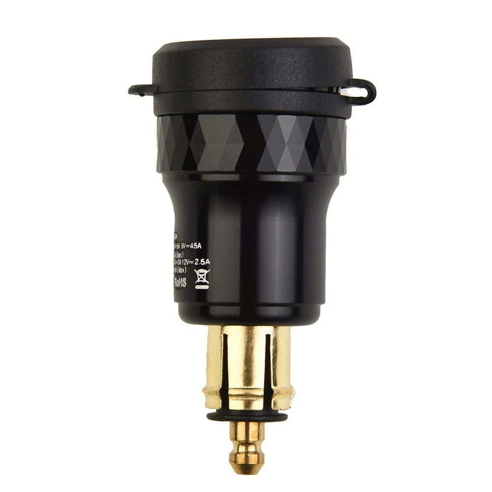 Dual USB Charger Adapter for Hella DIN Plug Socket Motorcycle