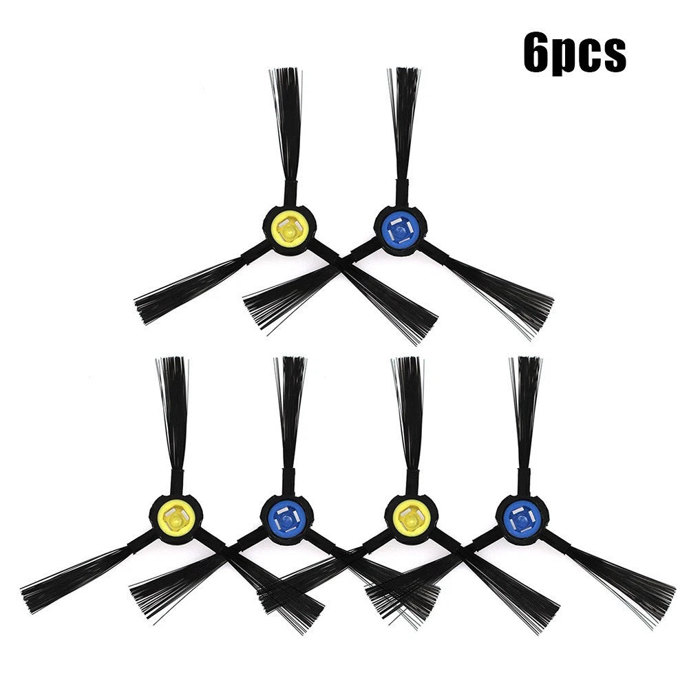 Side Brush Set for Robotic Vacuum Cleaner (Silicon, Black)