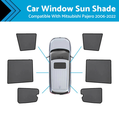 UV Blocking Magnetic Window Shades for Mitsubishi Pajero (2006–2022)