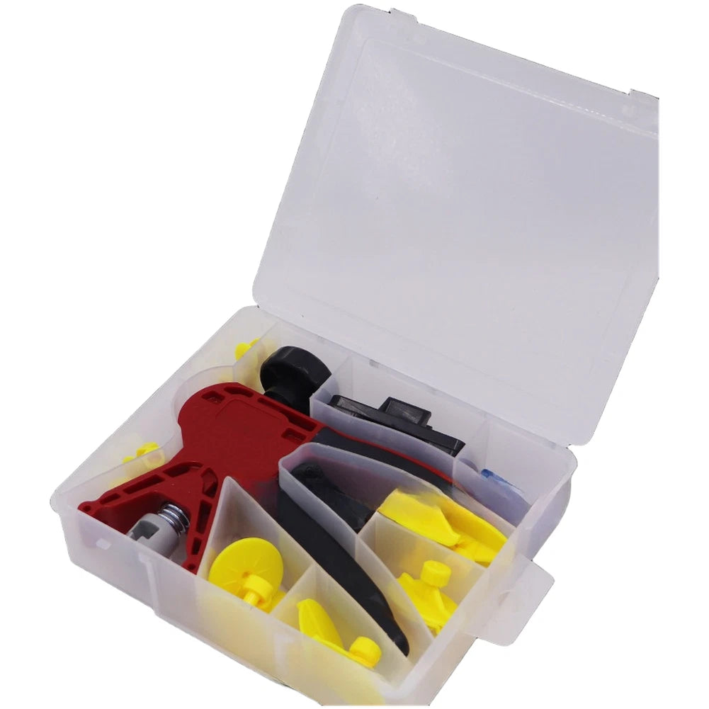 Car Body Dent Puller Kit Red Adjustable Height Pulling Tool 20.8x17.2cm