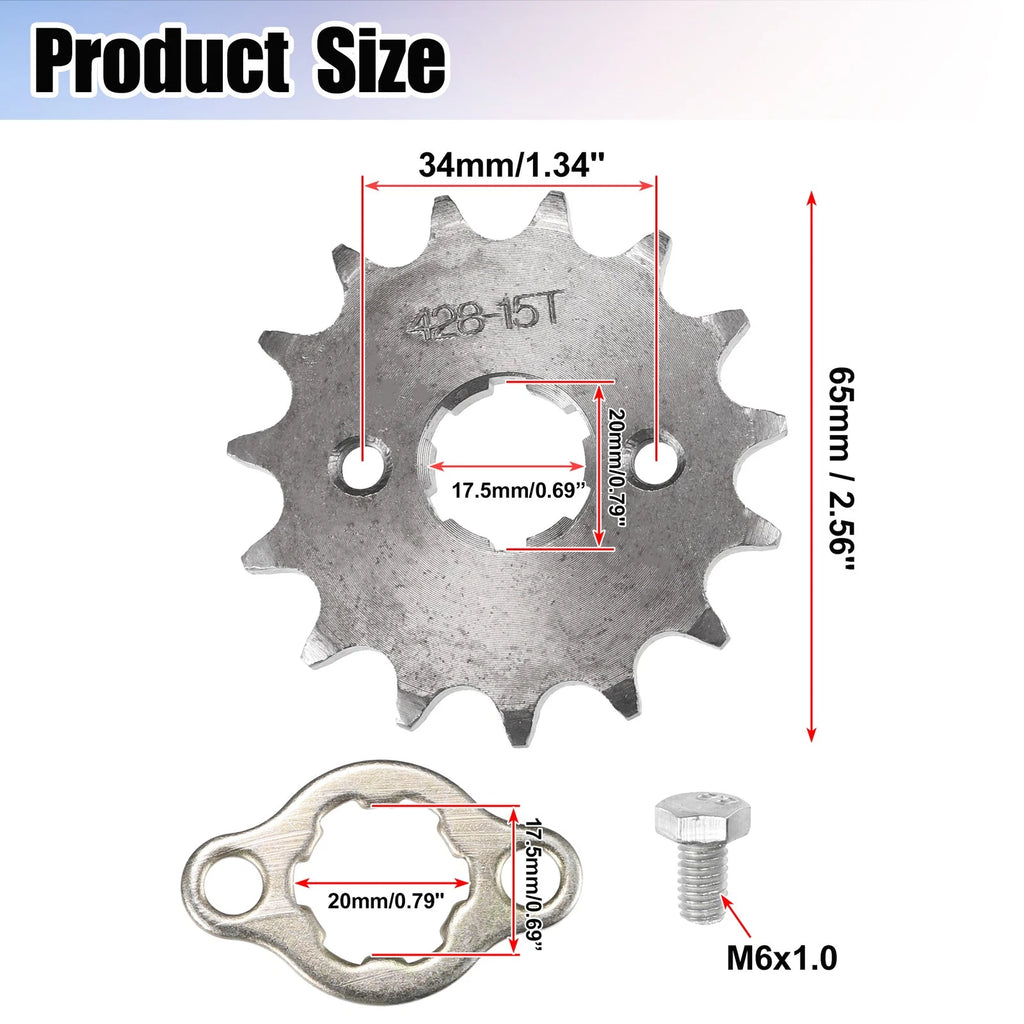 Front Engine Sprocket Replacement Set 20mm for Dirt Bike Mini Bike (2000–2025)