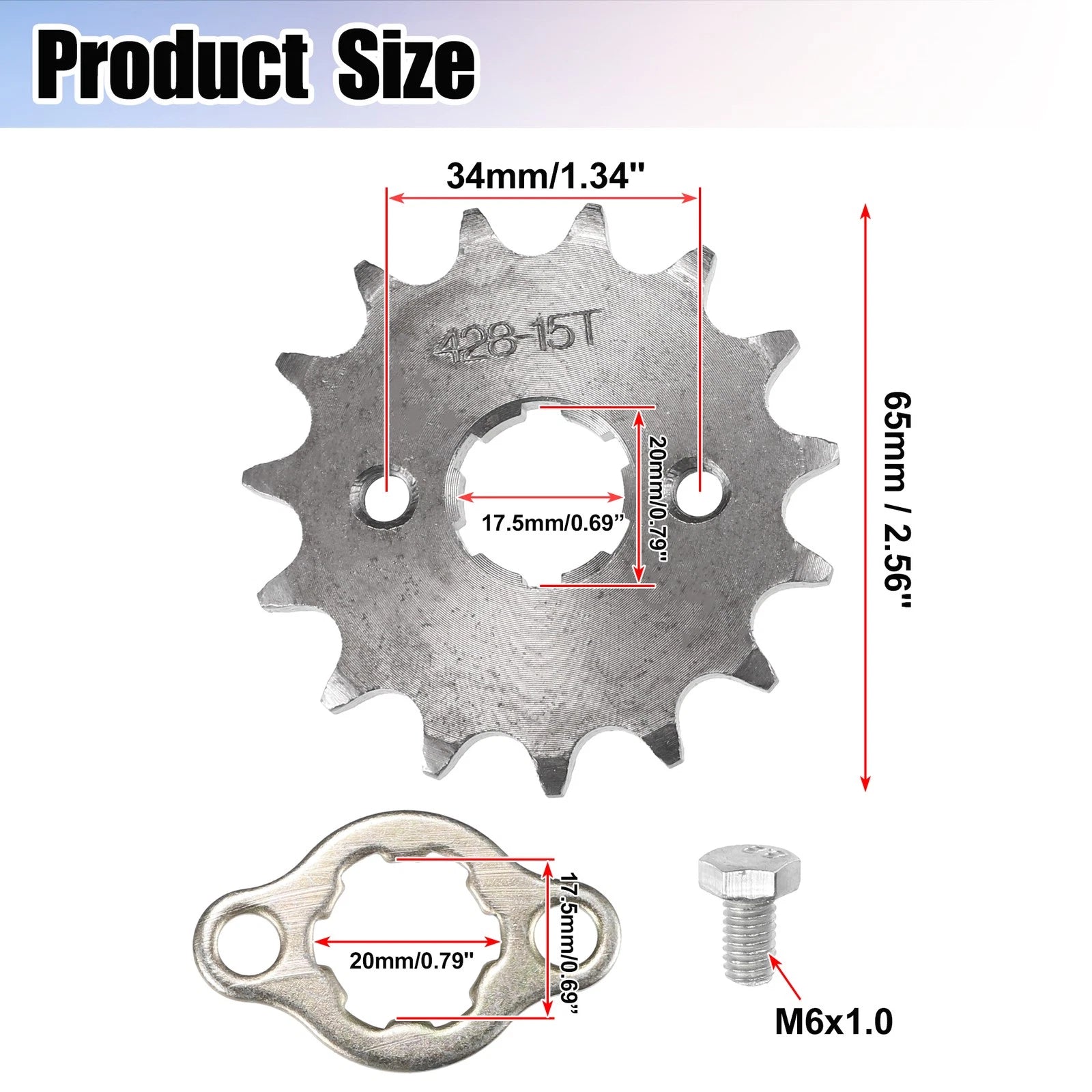 Front Engine Sprocket Replacement Set 20mm for Dirt Bike Mini Bike (2000–2025)