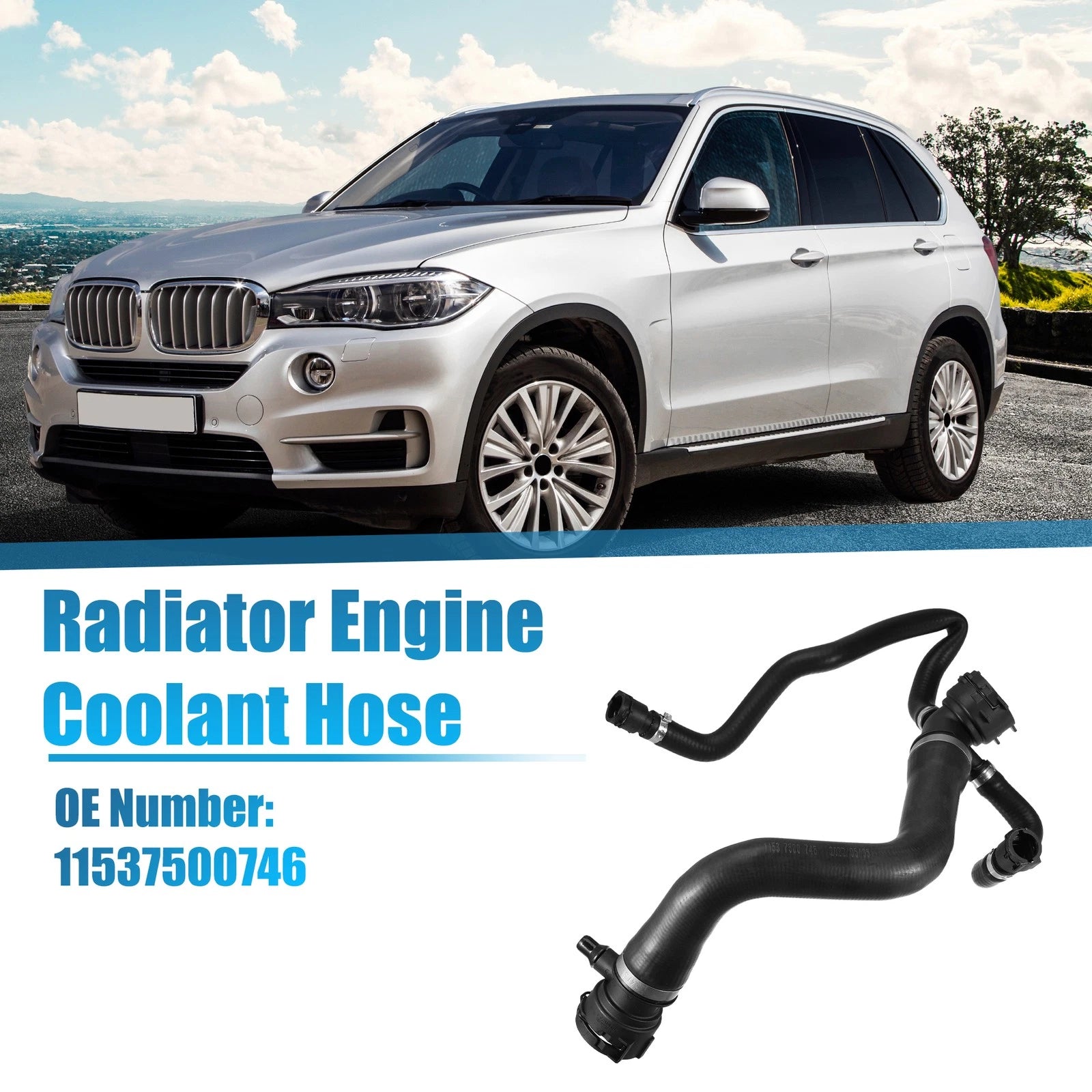Radiator Coolant Hose Pipe Replacement for BMW X5 4.4i (2000–2006)