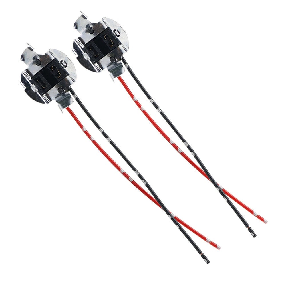 2X H7 Halogen Lamp Bulb Base Holder Socket Wiring Harness for