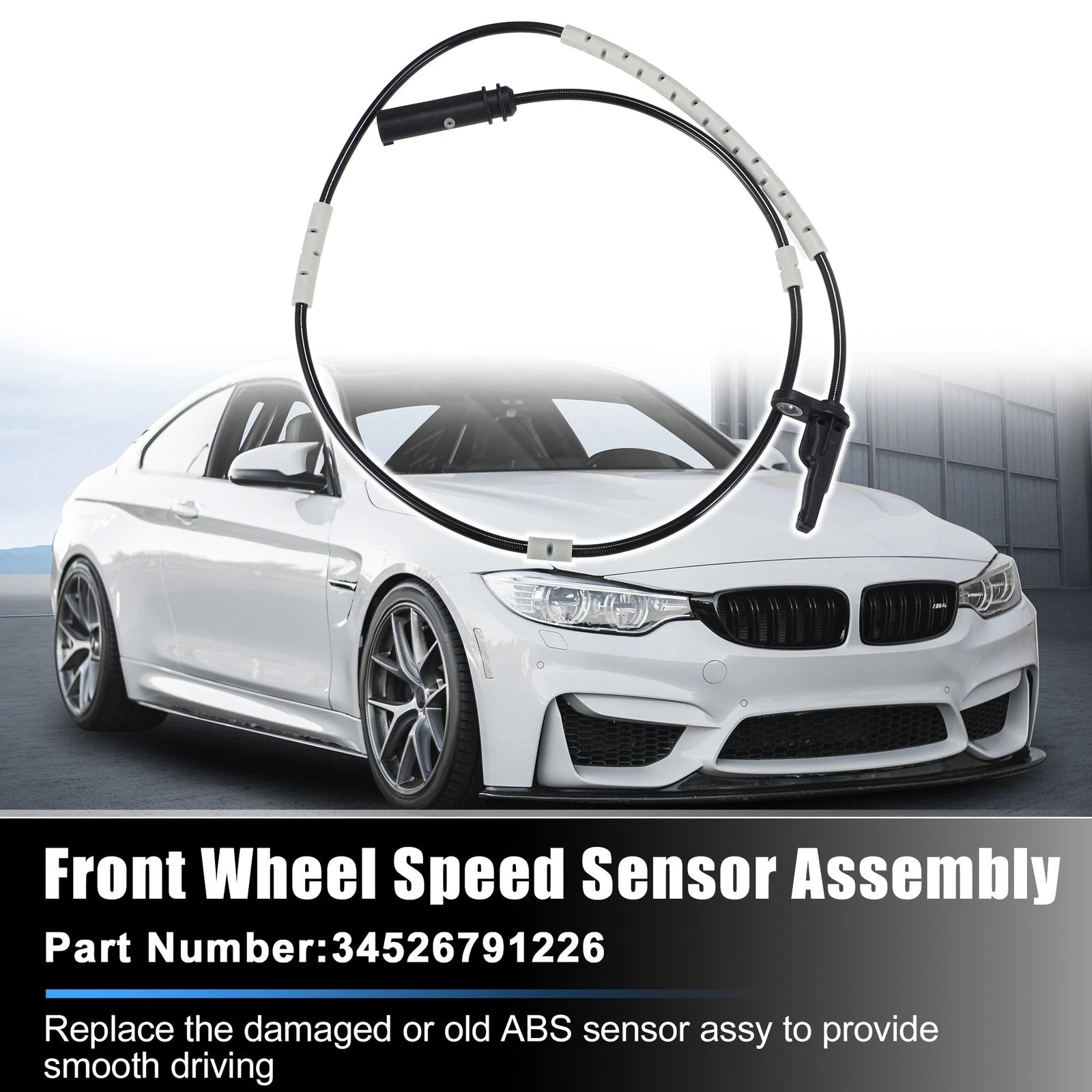 2pcs ABS Wheel Speed Sensor Rear Left Right Replacement for BMW 340i (2016–2020)