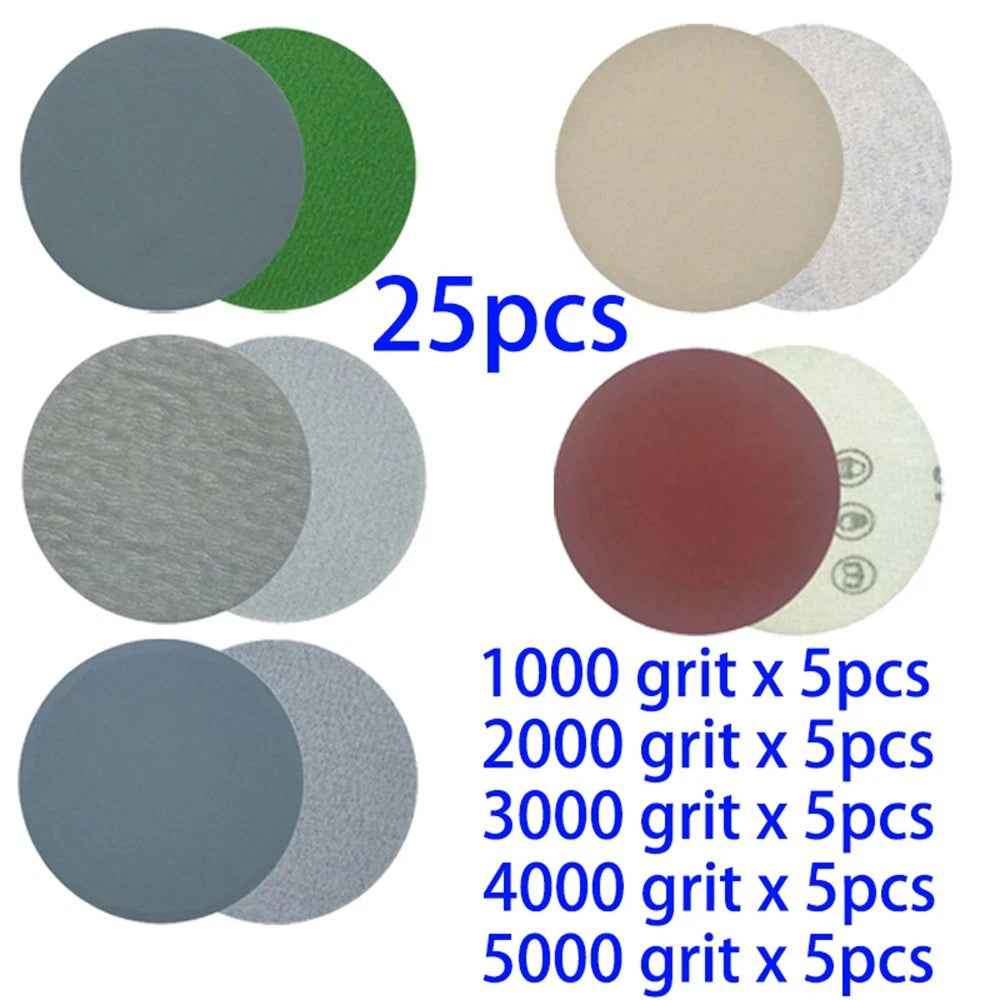 25pcs Sanding Discs for Sander (1000-5000 Grit)
