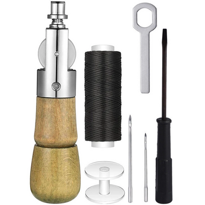Leather Sewing Awl Thread Kit with Waxed Thread Manual Tool