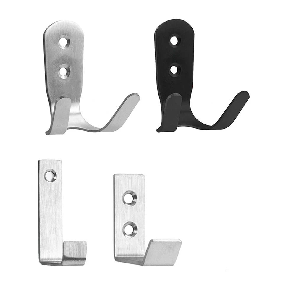 Wall Mounted Stainless Steel J Hooks for Towels (Space Saving Solution)