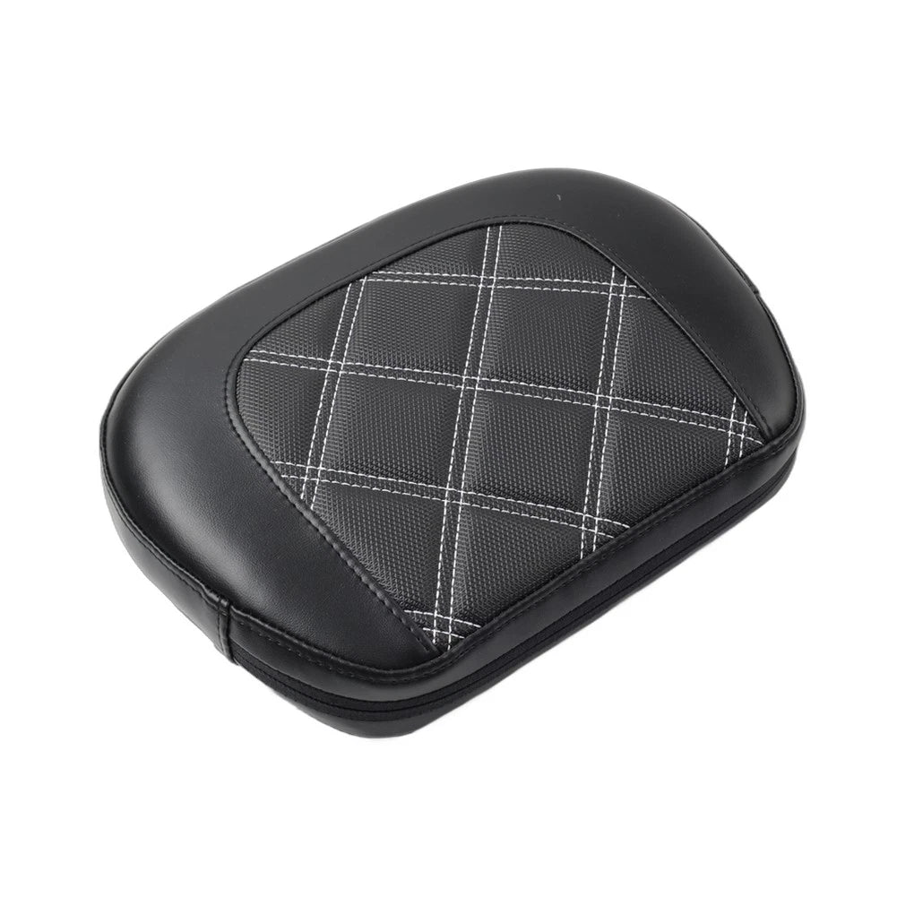 Sissy Bar Backrest Pad for Harley Electra Glide (2014–2023) - White Stitching