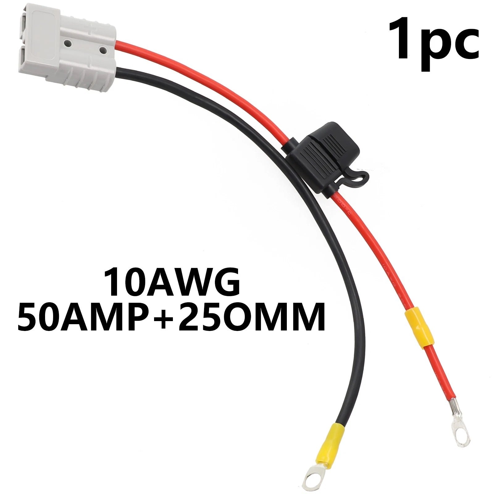 Weatherproof Battery Charging Cable for Universal Use (10A Fuse)