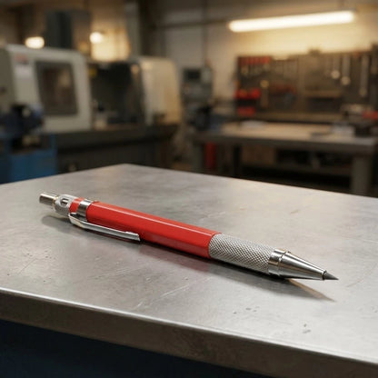 Welders Pencil Marker Set of 2 - Red & Silver Metal Coloring Pens