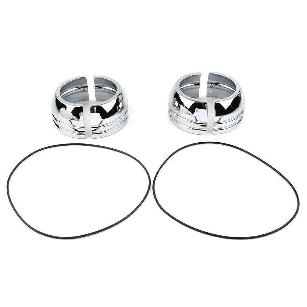 49mm Chrome Fork Boat Cover Set for Harley Davidson FXD (2006–2017)