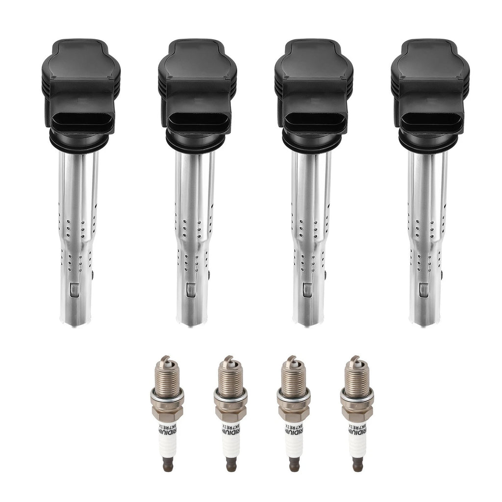 Ignition Coil Spark Plug Kit for Audi A4 allroad Q5 A5 Quattro 2.0L (2009–2016)