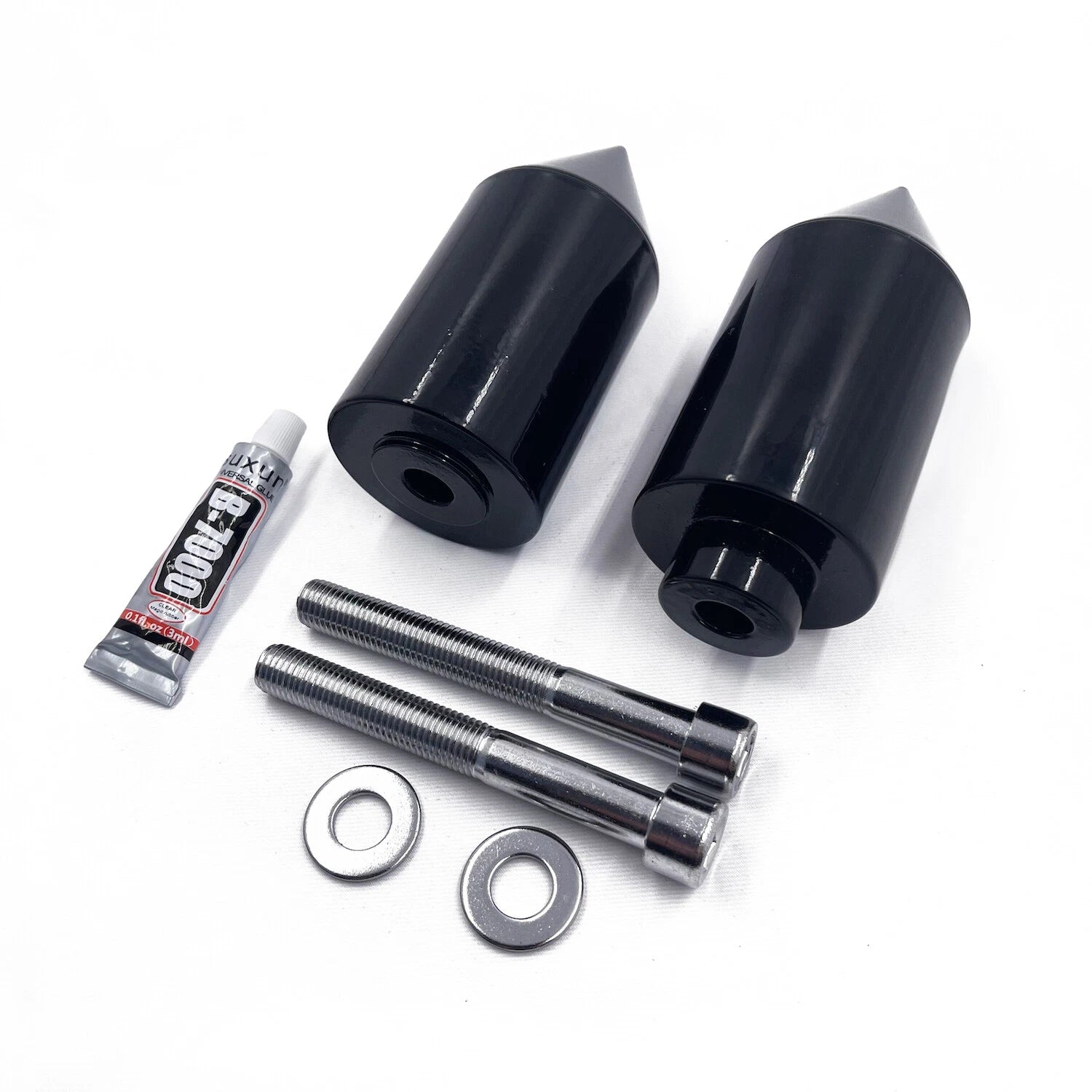 Black Spike Frame Sliders for Honda CBR 929 954 RR (2000–2003)