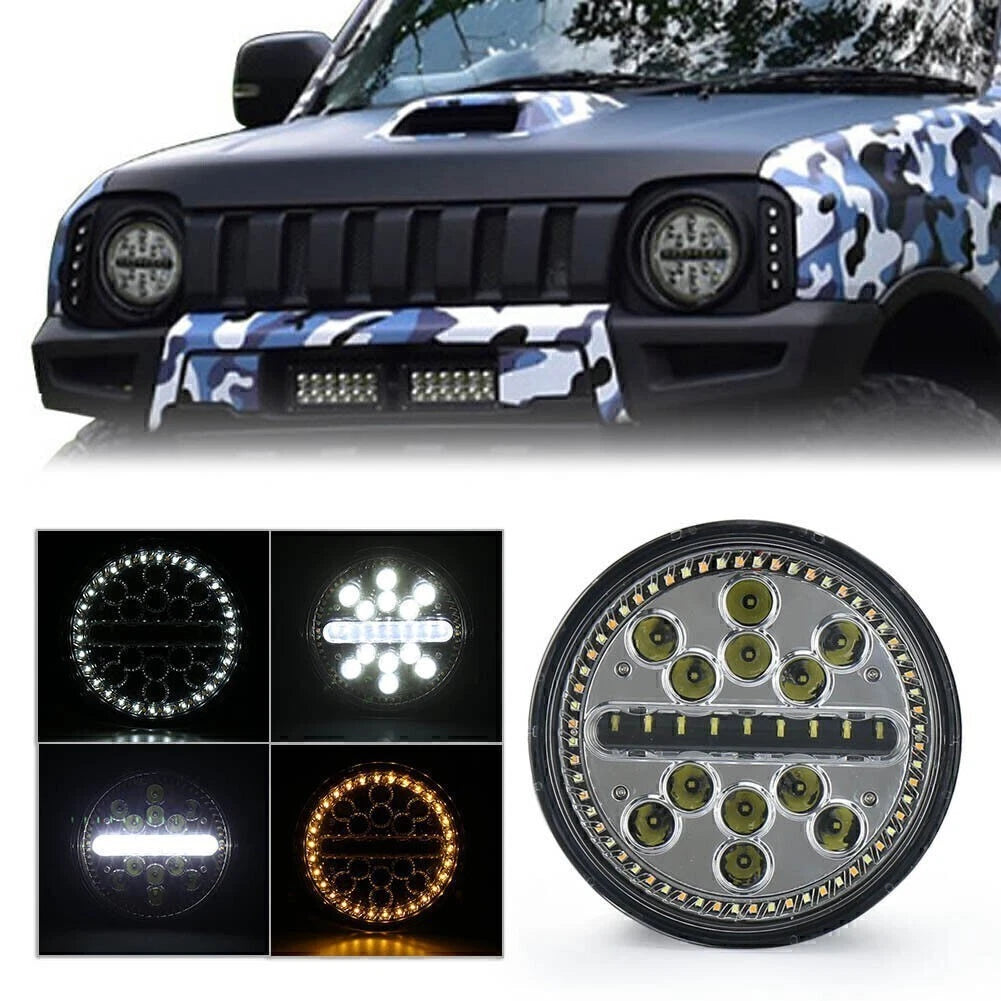 7” LED DRL Headlight for Jeep Wrangler Unlimited (2007–2018)