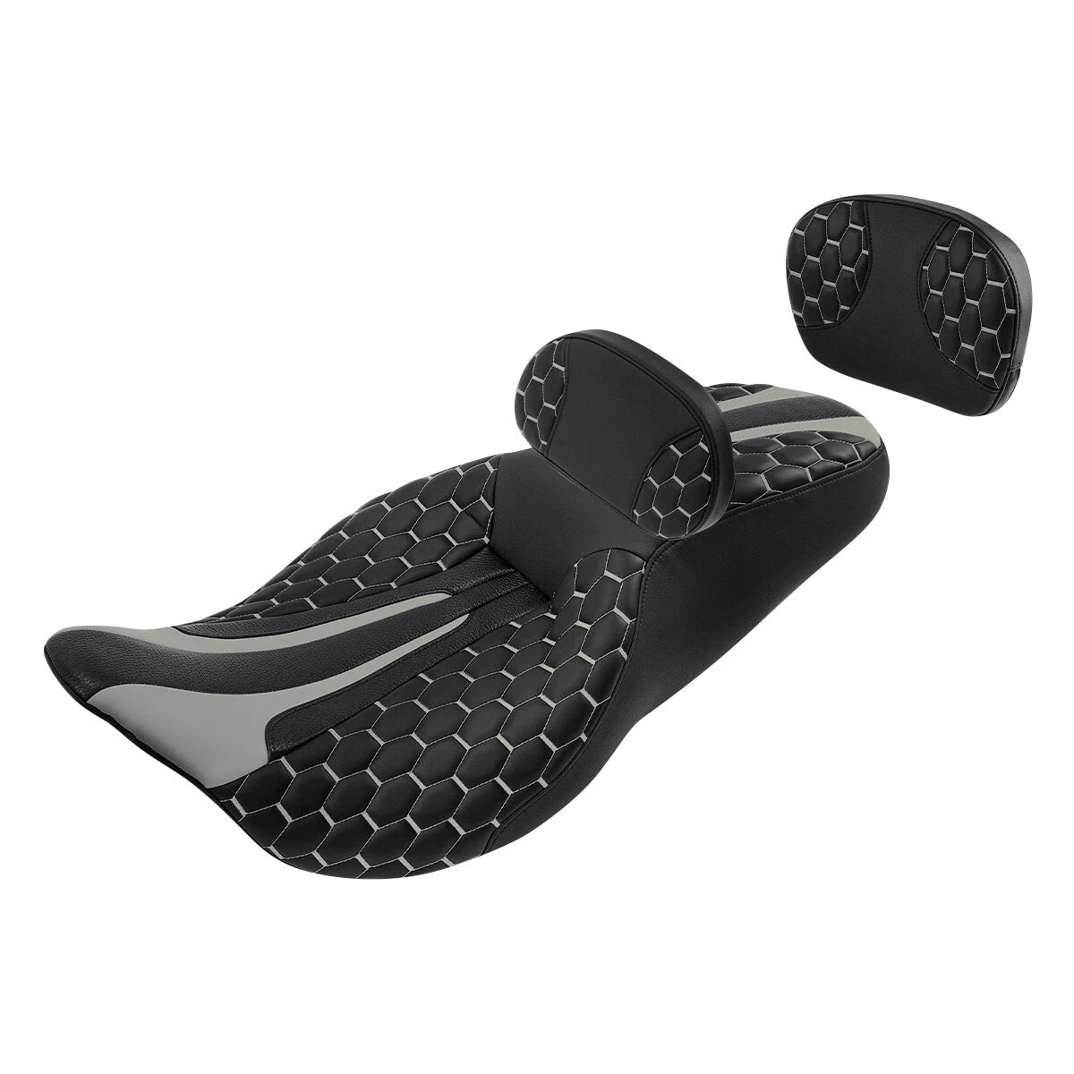 Driver Passenger Seat & Backrest Pad for Harley Touring Road Glide (2009–2023)