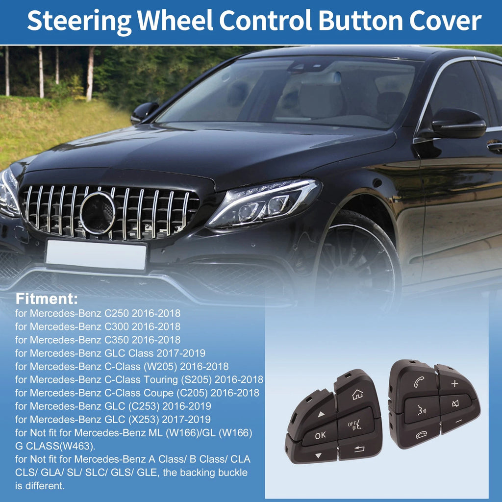 Steering Wheel Buttons for Mercedes-Benz C250 2016–2018 Left Right OEM