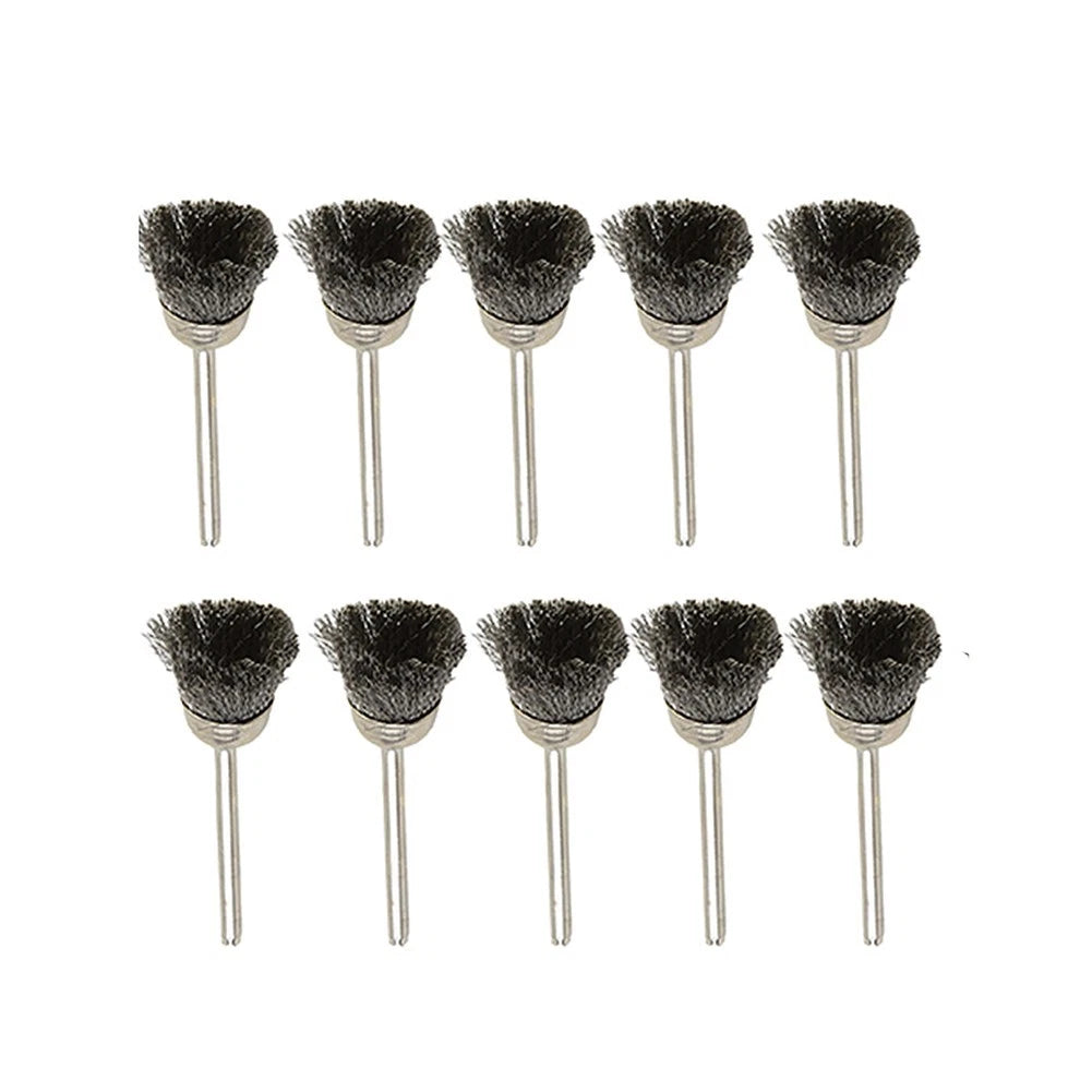 10PCS Brass Wire Brush Wheel Cup for Rotary Tools
