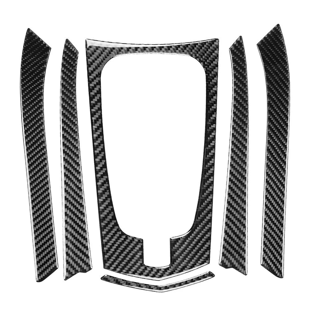 Black Carbon Fiber Gear Shift Frame Trim Cover for Cadillac CTS (2008–2013)