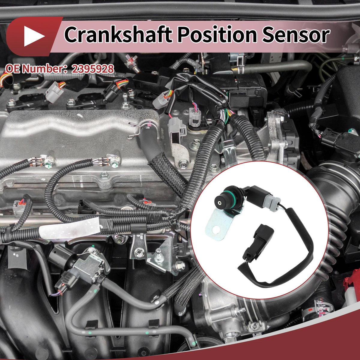 Crankshaft Position Sensor for Caterpillar 735 740 D350E II D400E (No.2395928)