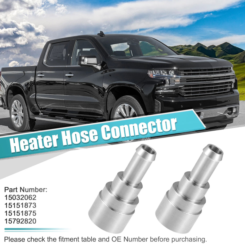2pc Coolant Connector Hose Replacement for Chevrolet Silverado 3500 (2001–2006)