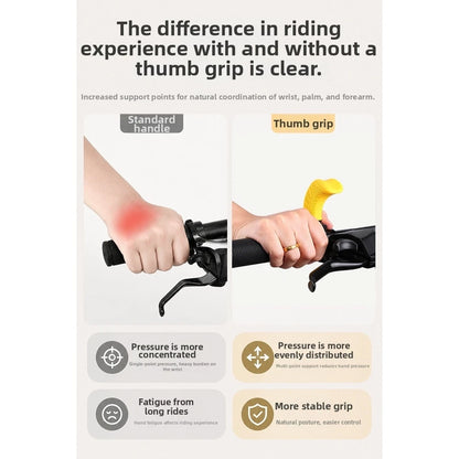 Ergonomic Thumb Grip for 22mm Handlebars (Lightweight, Non-Slip Silicone)