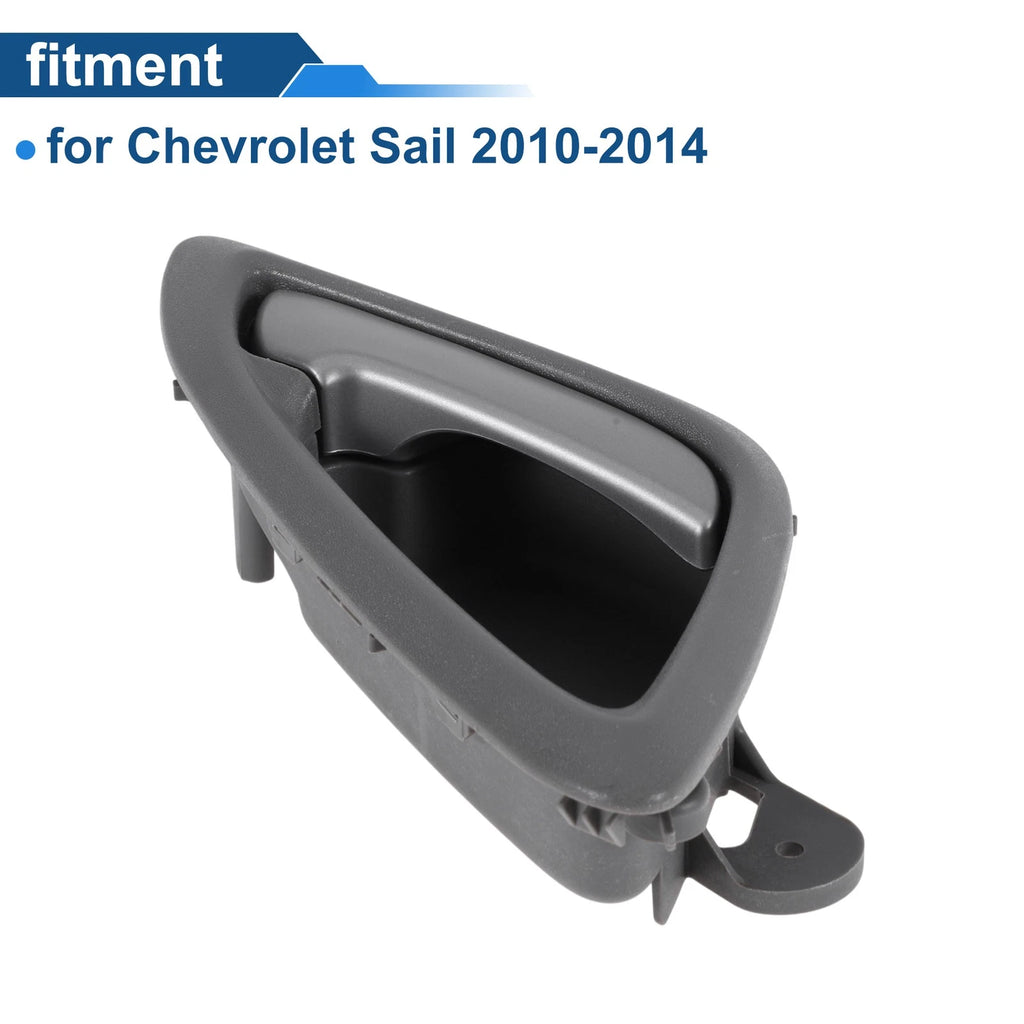 Front Driver Side Interior Door Handle for Chevrolet Sail (2010–2014) Gray Chrome