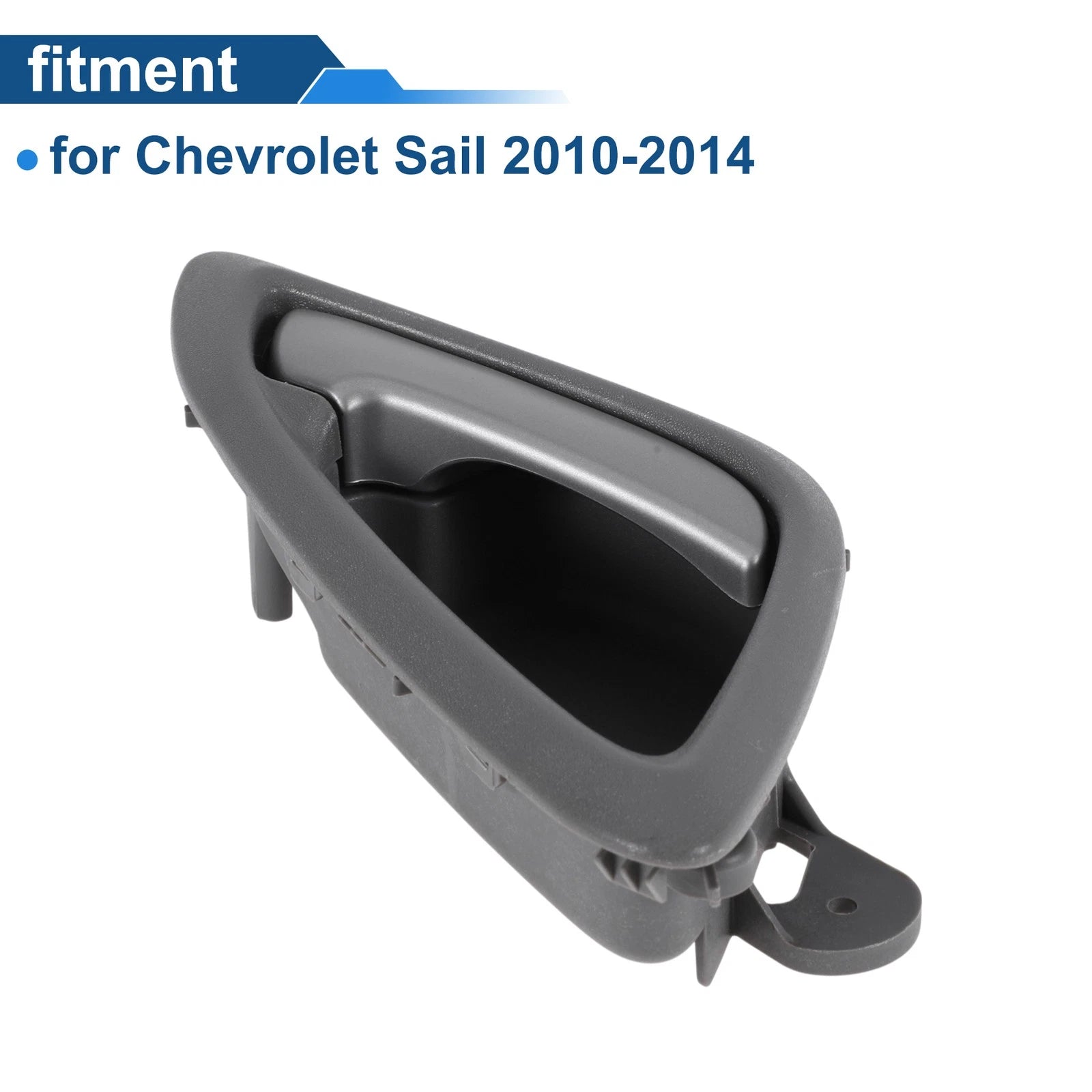 Front Driver Side Interior Door Handle for Chevrolet Sail (2010–2014) Gray Chrome
