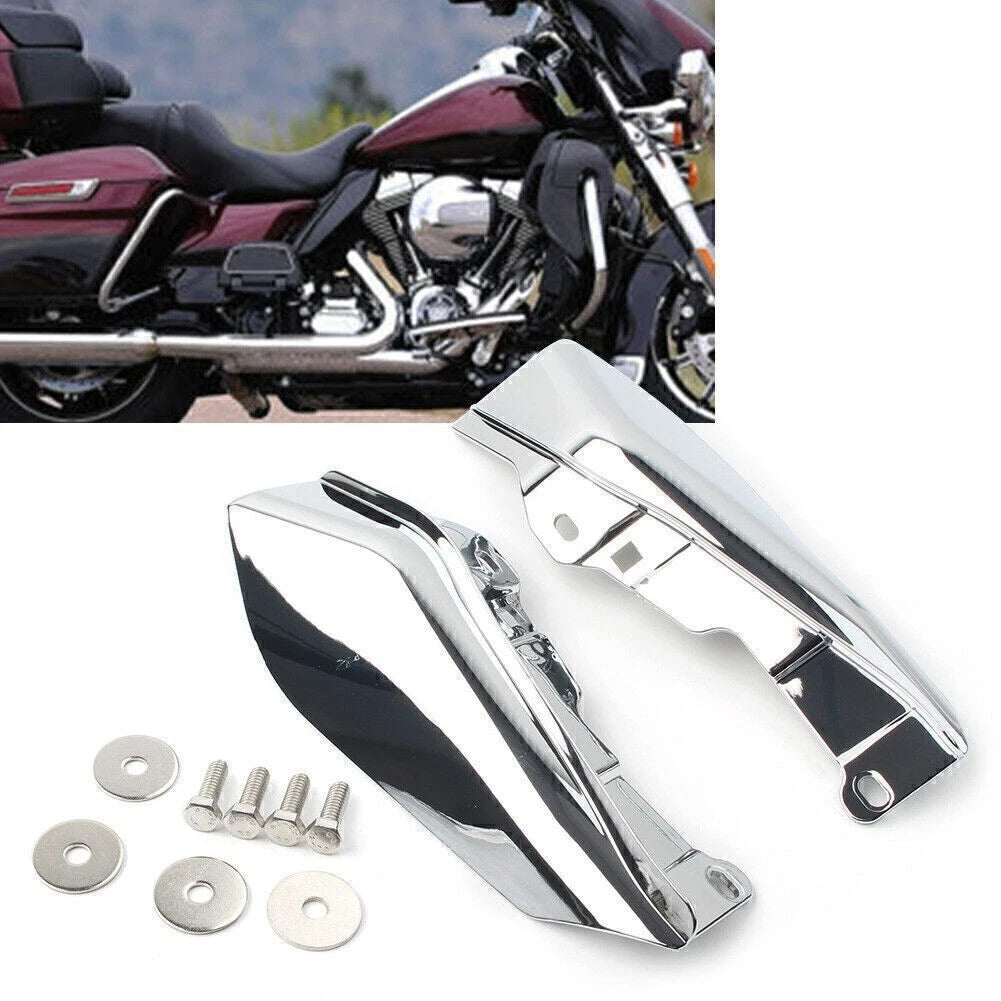 Chrome Mid-Frame Air Deflector Trim Heat Shield for Harley Road Glide (2009–2016)