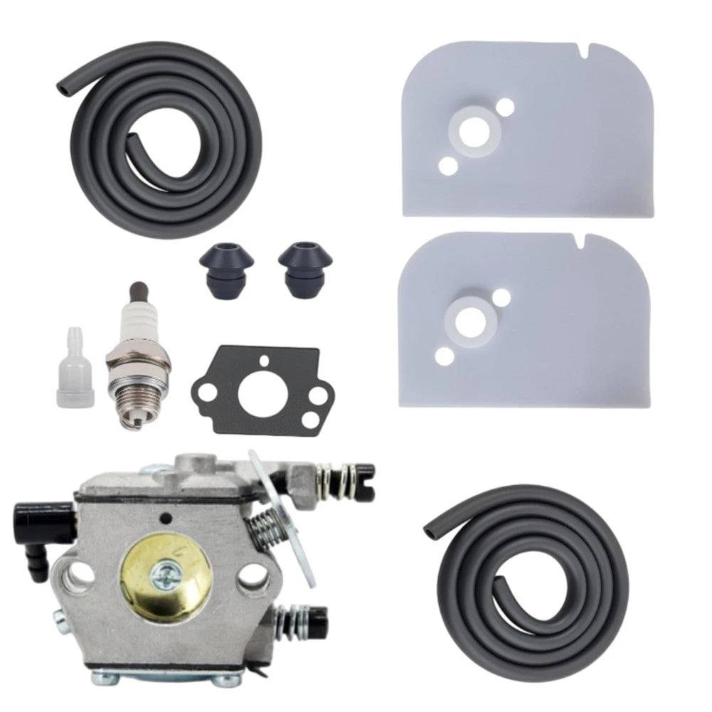 Carburetor Kit 009 010 for Chainsaw (Includes Sparkplug, Air Filter, Fuel Pipe, Gasket)