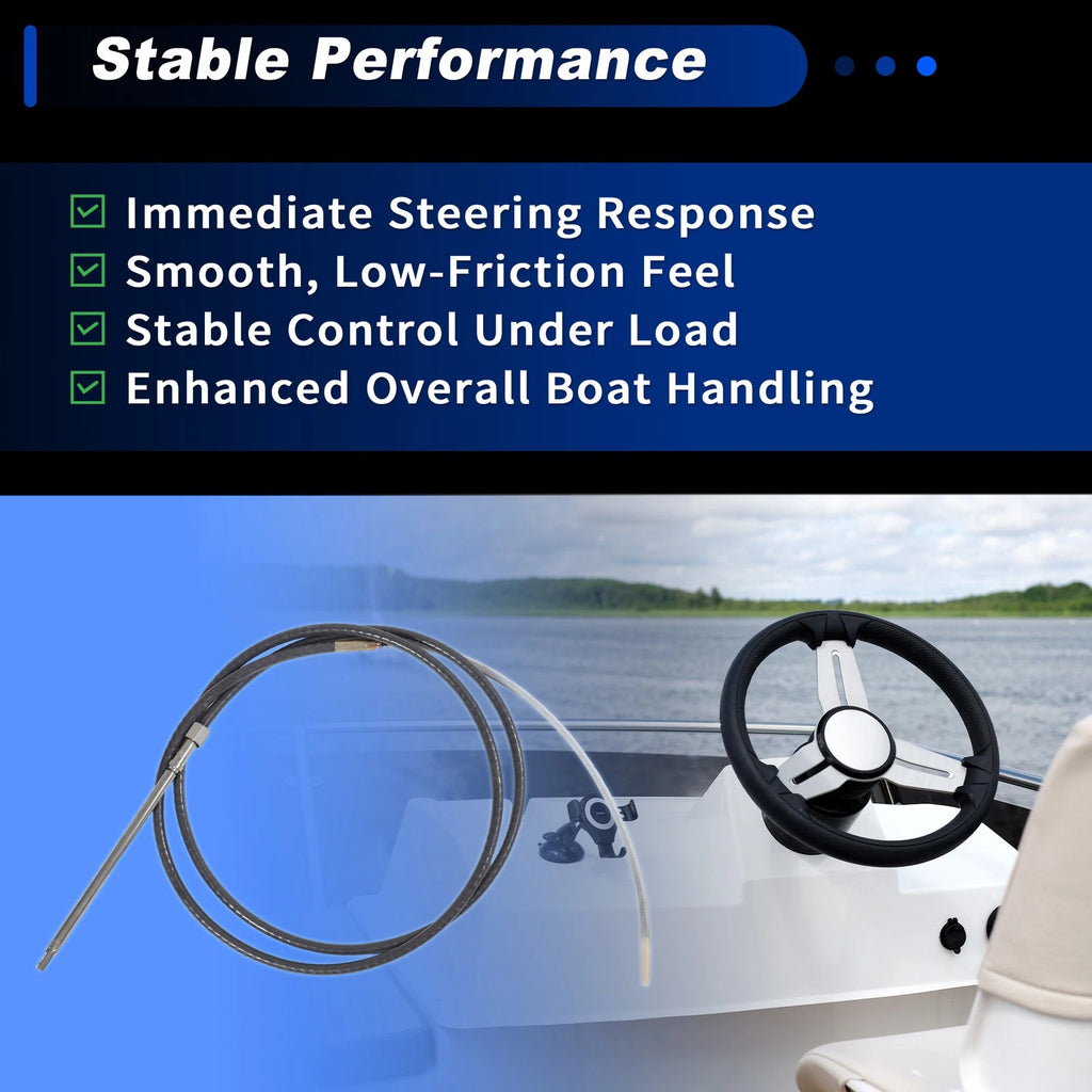 M66X10 Steering Control Cable for Marine Boat (10 ft)