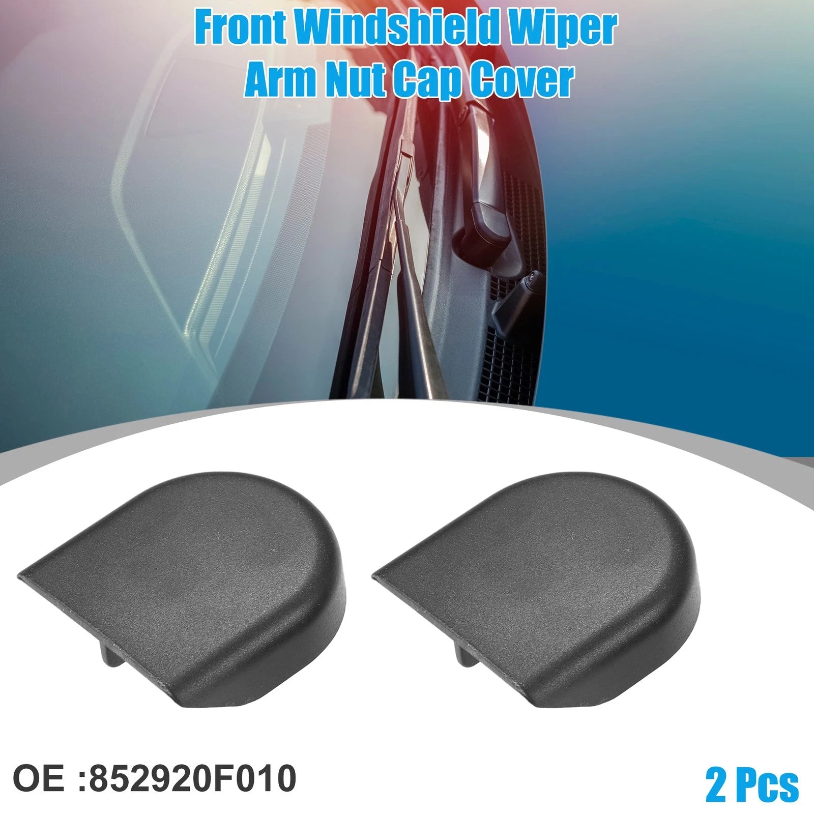 2pcs Front Windshield Wiper Arm Nut Cover for Toyota C-HR (2018–2022)