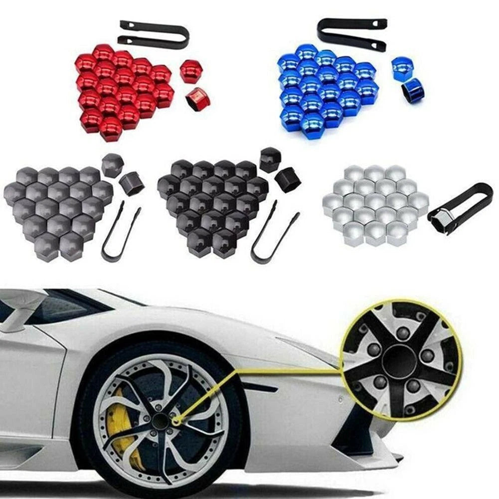 Set of 20 Wheel Nut Bolt Caps for Enhanced Style