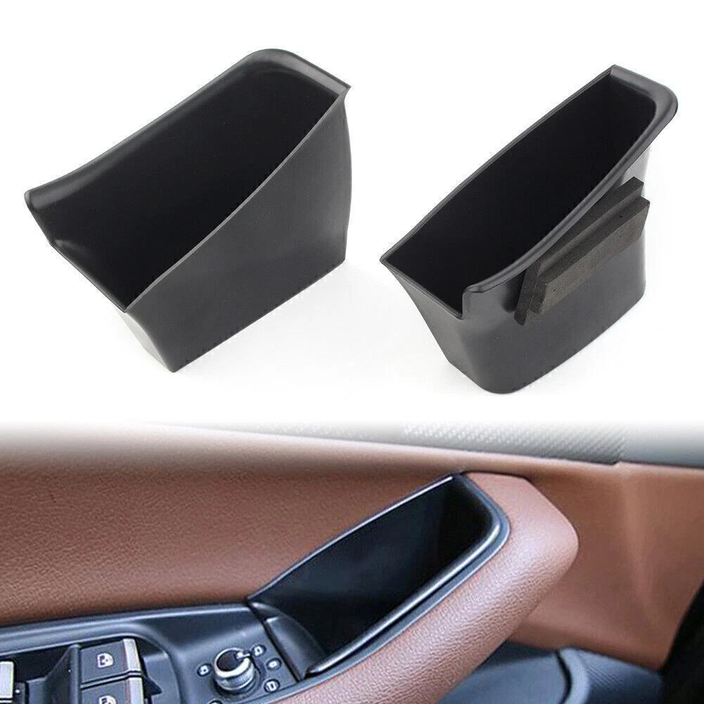 2Pcs Rear Door Handle Armrest Storage Box Tray for Audi Q7 (2016–2018)